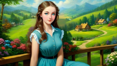 fairy tale character,dorthy,girl in the garden,dorothy,storybook character,dirndl,princess anna,landscape background,children's background,margaery,fantasy picture,girl in a long dress,anarkali,girl in a long,princess sofia,margairaz,forest background,kirtle,housemaid,background image