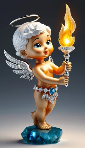 fire angel,cherubim,fire eater,putto,flame spirit,angel figure,flaming torch,torchbearer,fire dancer,figurine,cherub,fire siren,homam,kewpie doll,firedancer,miniature figure,deepam,3d figure,ifrit,puputti,Unique,3D,3D Character