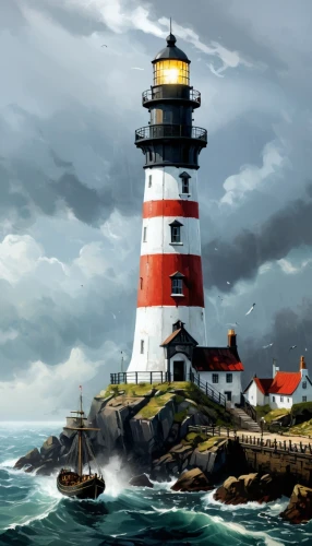 electric lighthouse,lighthouses,lighthouse,red lighthouse,phare,light house,petit minou lighthouse,lightkeeper,light station,ouessant,maiden's tower,world digital painting,northeaster,point lighthouse torch,farol,crisp point lighthouse,lightvessel,lightkeepers,lightship,bretagne,Conceptual Art,Oil color,Oil Color 08