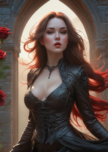 red roses,liliana,black rose hip,way of the roses,black rose,red rose,noble roses,gothic woman,with roses,scent of roses,romantic rose,gothic portrait,roses,dhampir,etain,widow flower,fantasy art,rosae,vampire woman,ravenloft,Conceptual Art,Daily,Daily 35