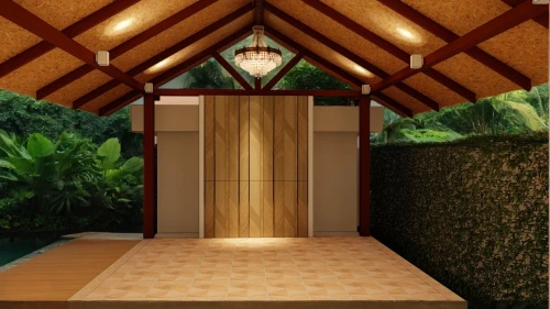 sauna,wooden sauna,saunas,banya,entryway,3d rendering,house entrance,3d render,bamboo curtain,wooden door,japanese-style room,render,cabana,garden door,rest room,doorway,entry path,inverted cottage,entry,wooden roof