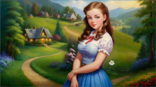 dorothy,dirndl,dorthy,fraulein,heidi country,free land-rose,girl in the garden,fairy tale character,virieu,sound of music,girl in a long,fonteyn,girl with tree,brigadoon,pevensie,children's background,nessarose,fantasy picture,mechthild,landscape background