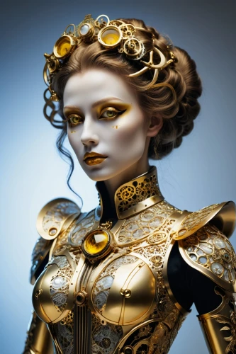 frigga,gold paint stroke,cuirasses,noblewoman,cuirass,gold filigree,golden crown,amidala,dark blue and gold,oerth,steampunk,foil and gold,gilding,margaery,goldwind,sigyn,gold crown,gold lacquer,etheria,morwen,Photography,General,Realistic