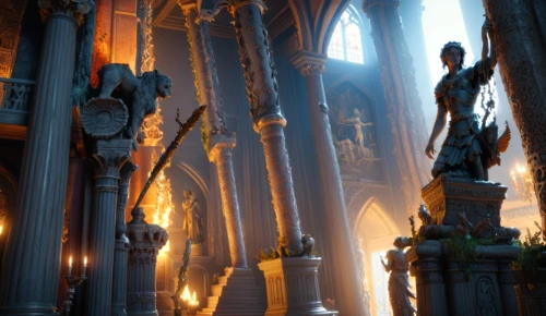 cathedrals,cathedral,the pillar of light,haunted cathedral,gothic church,cryengine,candelight,candelabras,labyrinthian,bioshock,illumination,cologne cathedral,spire,sanctum,hall of the fallen,pillars,sanctuary,organ pipes,stephansdom,notre dame,Anime,Anime,General