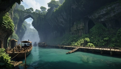 shaoming,cave on the water,tailandia,fantasy landscape,vietnam,southeast asia,karst landscape,uncharted,underwater oasis,futuristic landscape,yangling,halong bay,khao phing kan,thailand,yangtze,narrows,halong,ravine,haicang,canyons,Photography,General,Natural