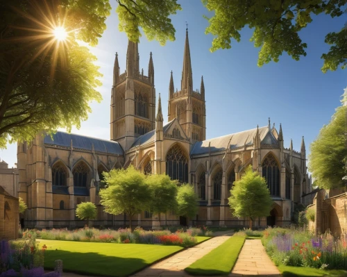 minster,bayeux,notredame,notre dame,cathedral,cathedrals,ecclesiatical,titchmarsh,anglican,notre,st mary's cathedral,the cathedral,york minster,lichfield,gothic church,nidaros cathedral,truro,kirkhope,ecclesiastical,edensor,Art,Classical Oil Painting,Classical Oil Painting 32