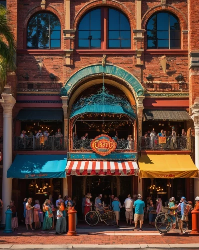storefronts,gaslamp,colorful facade,french quarters,ybor,ghirardelli,emporium,store front,boutiques,principal market,walt disney world,shops,mizner,shopping street,store fronts,restaurants,walt disney center,storefront,gift shop,tokyo disneysea,Illustration,American Style,American Style 12