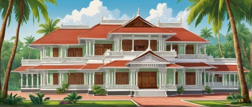 holiday villa,tropical house,victorian house,houses clipart,traditional house,javanese traditional house,wooden house,kumarakom,old colonial house,bungalow,two story house,residential house,house painting,dreamhouse,bungalows,florida home,villa,kerala,private house,tangalle,Illustration,Japanese style,Japanese Style 07