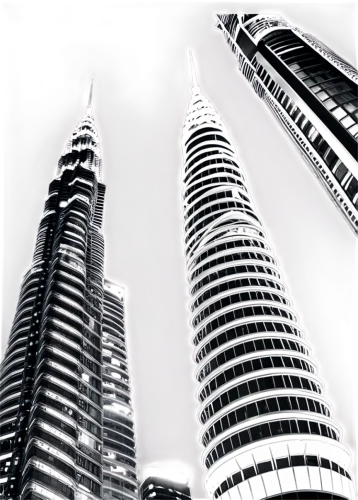 petronas twin towers,klcc,tall buildings,barad,komtar,highrises,ctbuh,kuala lumpur,twin tower,lumpur,skyscapers,supertall,skyscrapers,skycity,urban towers,skyscraping,high rises,international towers,towers,petronas,Illustration,Black and White,Black and White 11