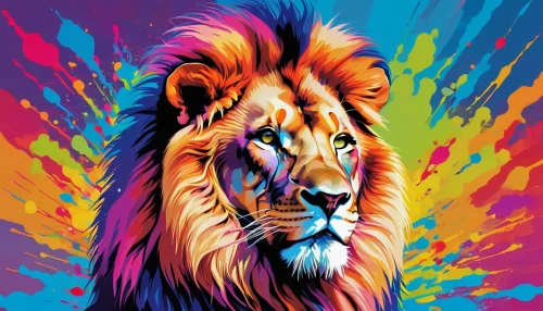 lion,colorful background,rainbow background,lionni,african lion,lionnet,lion white,male lion,mandylion,iraklion,panthera leo,lion number,female lion,lion - feline,aslan,tigon,lionheart,lionnel,magan,colori,Photography,General,Realistic