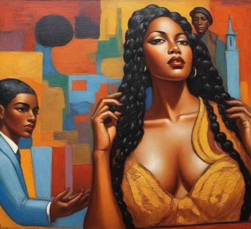 african american woman,beautiful african american women,afro american girls,black couple,black women,african woman,oil on canvas,african art,oil painting on canvas,black woman,jasinski,afrocentrism,welin,womanist,oshun,botero,afrocentric,ivorian,breastfed,africana,Illustration,Realistic Fantasy,Realistic Fantasy 21