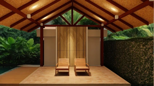 wooden sauna,sauna,sketchup,saunas,3d rendering,japanese-style room,bamboo curtain,wooden hut,3d render,cabana,wooden mockup,inverted cottage,render,bamboo frame,wooden roof,rest room,wood structure,banya,timber house,3d rendered