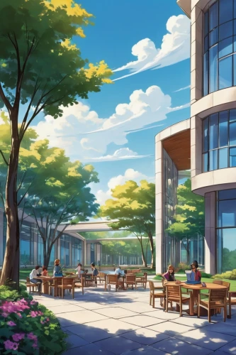 sky apartment,shinbo,tsukihime,teahouse,clubroom,aquarion,nouaimi,kyon,nodame,background design,country club,outdoor dining,coffeeshop,aniplex,geneon,the coffee shop,coffee shop,apartment complex,sunnyvale,cafe,Illustration,Japanese style,Japanese Style 07