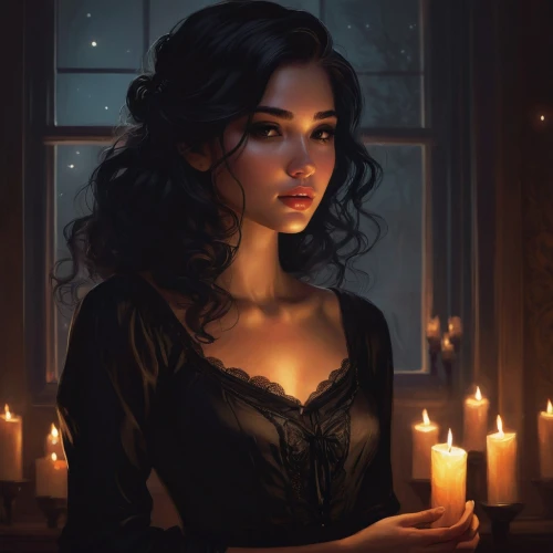 candlelit,candlelight,romantic portrait,candlelights,gothic portrait,bewitching,morwen,black candle,belle,burning candle,fantasy portrait,behenna,candlemaker,hecate,gothic woman,gothel,etain,nightdress,katherina,romantic look,Conceptual Art,Fantasy,Fantasy 17