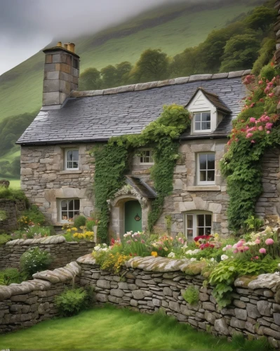 country cottage,ecosse,stone houses,ireland,home landscape,cottages,country house,stone house,schottland,irlanda,beautiful home,traditional house,irelands,miniature house,house in mountains,lodgings,cottage,yorkshire dales,summer cottage,cottage garden,Art,Classical Oil Painting,Classical Oil Painting 01