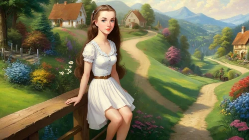 girl in the garden,pevensie,dirndl,fantasy picture,girl in a long dress,landscape background,springtime background,world digital painting,girl with bread-and-butter,fantasy portrait,girl in a long,nessarose,girl with tree,spring background,girl on the stairs,innkeeper,dorothy,noldor,portrait background,dorthy