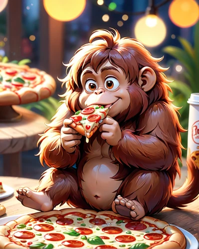 pizza hawaii,pizza service,pizza,pizzeria,pizza supplier,monke,the pizza,cheeky monkey,monkeying,pizzey,pizzerias,kawaii food,munchies,monch,mealtime,digiorno,commission,pizza topping,slices,japanese macaque,Anime,Anime,Cartoon