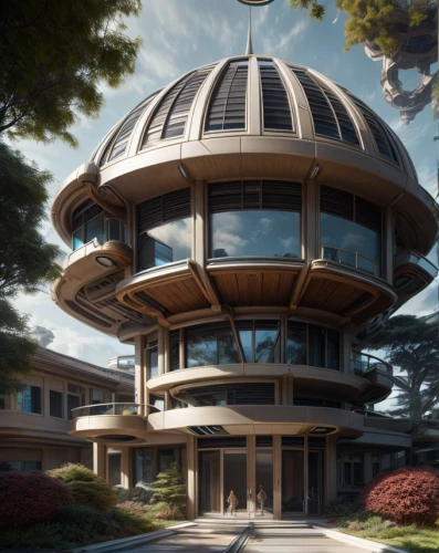 futuristic architecture,primosphere,stsci,solar cell base,observatoire,sky space concept,radome,cupertino,round house,planetarium,arcology,mothership,earth station,biospheres,cosmosphere,vlbi,starbase,spacehab,technosphere,modern architecture