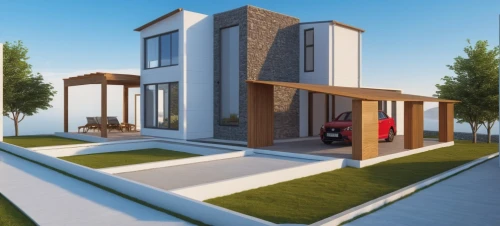 3d rendering,prefabricated buildings,modern house,sketchup,smart house,homebuilding,duplexes,residencial,vivienda,passivhaus,cubic house,revit,smart home,heat pumps,residential house,floorplan home,inmobiliaria,inverted cottage,modern architecture,render,Photography,General,Realistic