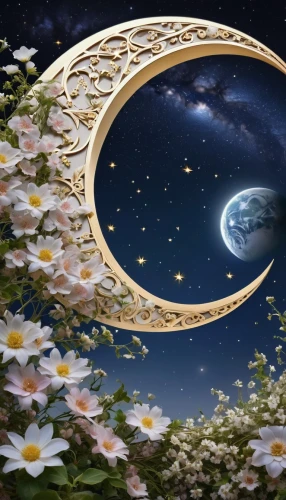 moon and star background,stars and moon,moon and star,the moon and the stars,fantasy picture,flowers celestial,ostara,crescent moon,moon and foliage,urantia,moonbeams,constellation lyre,celestial body,fairy galaxy,moonflower,celestial bodies,background image,estrellas,blue moon rose,rosicrucianism,Photography,General,Realistic