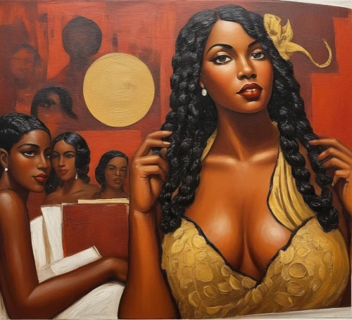 beautiful african american women,latell,african american woman,afro american girls,black woman,black women,liberian,miseducation,liberians,oil painting on canvas,african art,african woman,manigault,oil on canvas,oshun,afrocentric,leontyne,africana,nubian,currin,Illustration,Realistic Fantasy,Realistic Fantasy 21