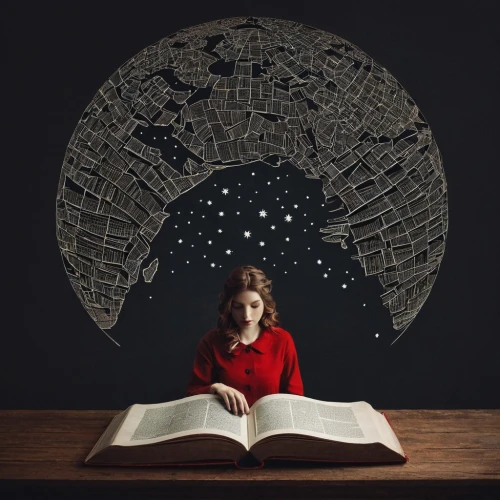 little girl reading,cosmographia,terrestrial globe,girl studying,book wallpaper,lectura,sci fiction illustration,cosmographer,flammarion,planisphere,bookish,bibliophile,booksurge,nonreaders,bookworld,readers,read a book,copernican world system,mapmaker,cosmography,Photography,Documentary Photography,Documentary Photography 30