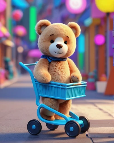 toy shopping cart,3d teddy,cute bear,scandia bear,bearshare,bear teddy,bearishness,children's shopping cart,teddybear,teddy bear waiting,teddy bear,bearlike,theodore,cute cartoon character,teddy teddy bear,shopping icon,shopping cart icon,bear,bearman,bearmanor,Unique,3D,3D Character