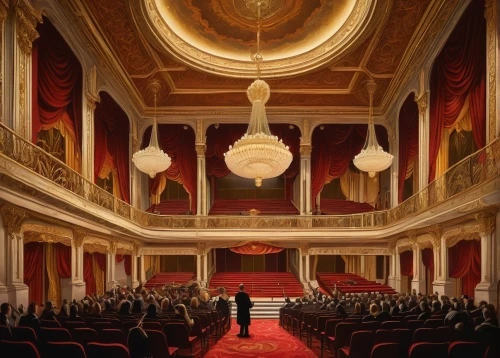 concert hall,concertgebouw,saint george's hall,zaal,saal,auditorium,music hall,proscenium,royal interior,hemicycle,lecture hall,auditoriums,hall of nations,palco,honorary court,nationaltheatret,theatre stage,philharmonique,rudolfinum,empty hall,Illustration,Black and White,Black and White 22