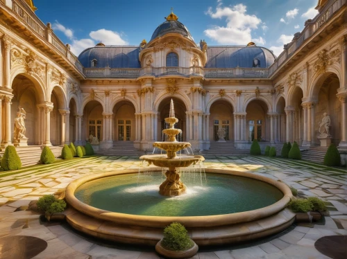 marble palace,versailles,water palace,decorative fountains,peterhof palace,europe palace,catherine's palace,dolmabahce,chambord,floor fountain,chantilly,persian architecture,spa water fountain,noto,palace garden,ritzau,palaces,peterhof,chateau,ornate,Conceptual Art,Sci-Fi,Sci-Fi 22