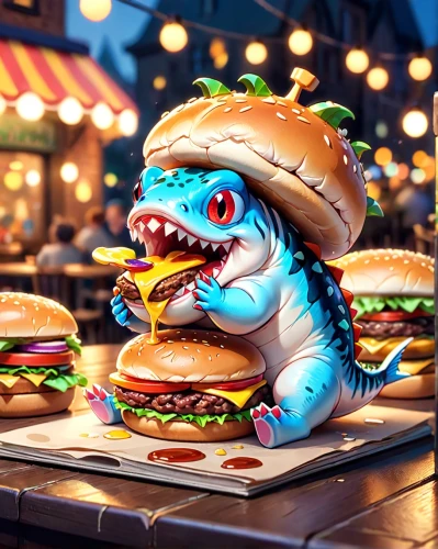 gator burger,stitch,burgermeister,gluttons,burster,burgers,chomper,borger,hamburgers,burguer,burger,newburger,gunzburger,grilled food,boiga,burgin,grillers,shamburger,munchers,strassburger,Anime,Anime,Cartoon