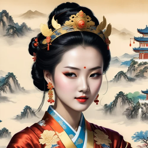 oriental princess,oriental painting,oriental girl,geisha girl,oiran,wangmo,arhats,inner mongolian beauty,oriental,concubine,geisha,daiyu,goryeo,wulin,sanxia,yunxia,khenin,hanfu,qimin,korean culture,Unique,Design,Infographics