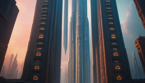 skyscrapers,metropolis,coruscant,skyscraper,the skyscraper,high rises,supertall,coruscating,urban towers,monoliths,esb,skyscraping,highrises,pillars,skyscraper town,elevators,skycraper,ctbuh,cityscape,barad,Conceptual Art,Daily,Daily 25