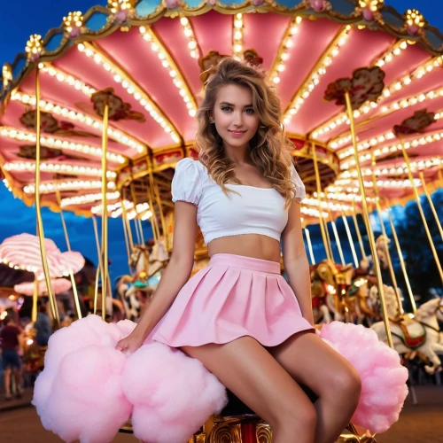 pink balloons,pink shoes,tutus,cotton candy,candie,allyson,carousel,sugar candy,pink bow,wonderland,pink car,fairground,candyland,carnie,tutu,pink,pink background,neon candies,teacups,candy island girl,Photography,General,Realistic