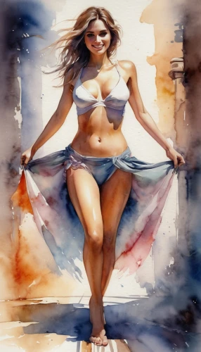watercolor pin up,watercolor women accessory,watercolor painting,bellydance,watercolor,watercolour paint,belly painting,water color,dancer,boho art style,aquarelle,watercolor background,boho art,world digital painting,watercolour,watercolors,water colors,watercolor sketch,photo painting,the sea maid,Conceptual Art,Daily,Daily 32