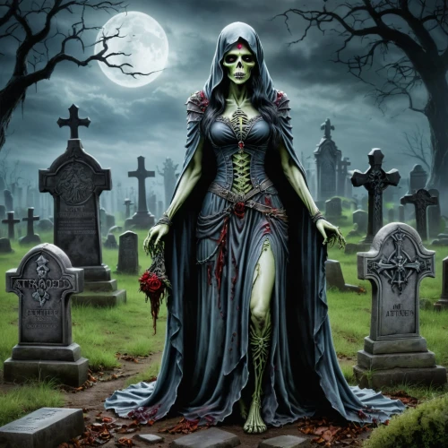 dead bride,graveside,gothic woman,graveyards,mourners,undead warlock,angel of death,obituaries,mourner,mortuary,days of the dead,gravedigger,sepulcher,grim reaper,grave stones,vampire woman,mortem,funerary,moonsorrow,samhain,Conceptual Art,Fantasy,Fantasy 30