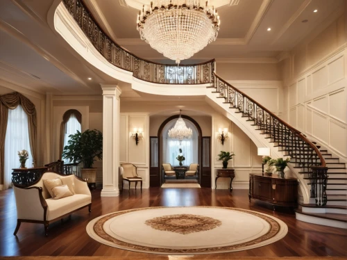 luxury home interior,ornate room,great room,luxury home,cochere,interior design,entryway,circular staircase,opulently,mansion,luxury property,winding staircase,crib,staircase,beautiful home,brownstone,interior decoration,hardwood floors,interior decor,banisters,Illustration,Realistic Fantasy,Realistic Fantasy 14