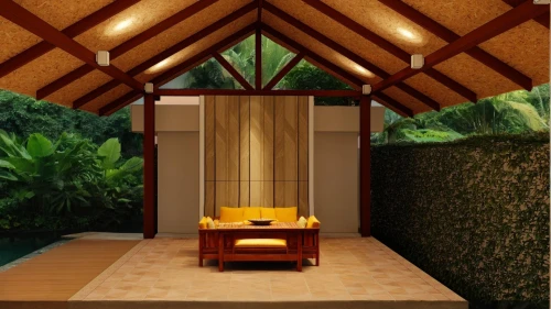 cabana,3d rendering,3d render,wooden sauna,japanese-style room,amanresorts,sauna,banya,rest room,render,study room,cabanas,3d rendered,bamboo curtain,cabin,bungalow,inverted cottage,therapy room,anantara,sketchup