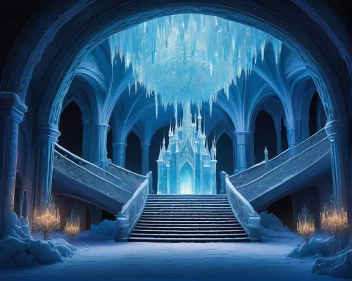 ice castle,hall of the fallen,jotunheim,ice cave,tunheim,icewind,valar,frozen,refrozen,icicles,icicle,cartoon video game background,ice wall,alfheim,highborn,thingol,northrend,iceburg,ice planet,erebor,Art,Classical Oil Painting,Classical Oil Painting 39