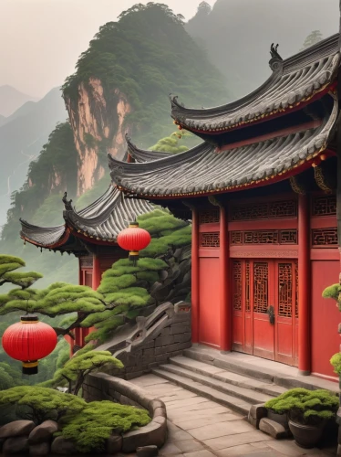 asian architecture,wudang,teahouses,hushan,south korea,korean culture,qinshan,shannxi,yunnan,confucianism,hall of supreme harmony,goryeo,oriental painting,laoshan,hanging temple,oriental,dongbuyeo,yangling,qingming,hengshan,Conceptual Art,Oil color,Oil Color 13