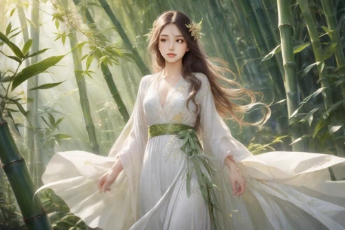 ao dai,hanfu,xufeng,wuxian,jianyin,yuexiu,diaochan,galadriel,lily of the valley,margaery,yiwen,fairy queen,lily of the field,white blossom,bingqian,xuanwei,huayi,sanxia,zhui,girl in a long dress,Photography,Natural