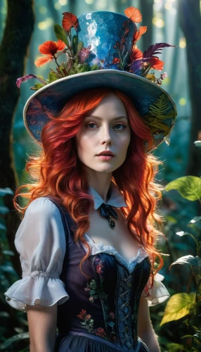 faery,faerie,hatter,fairy tale character,fantasy portrait,victorian lady,fantasy picture,rasputina,seelie,magicienne,fantasy art,fairie,the hat of the woman,the hat-female,fae,storybook character,fairy queen,triss,tuatha,fantasy woman,Photography,Artistic Photography,Artistic Photography 02