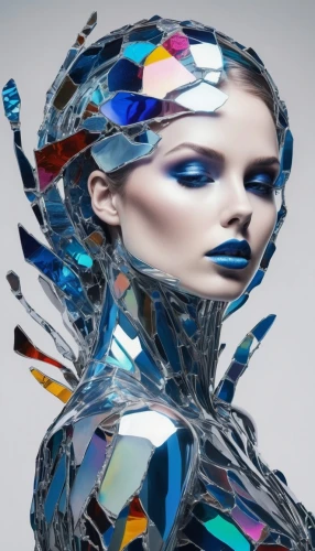 foils,cybernetically,biomechanical,cybernetic,cyberspace,transhuman,crystallize,foiling,facets,cybernetics,generative ai,plasticity,materialise,computer art,crystalize,chevrier,chromed,rankin,crystalized,automaton,Conceptual Art,Daily,Daily 21