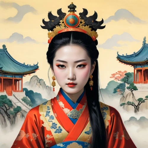 sanxia,oriental princess,concubine,yunxia,goryeo,daiyu,boxiong,jingqian,khenin,dongyin,hanxiong,qianfei,oiran,wangmo,oriental girl,mulan,dongyi,jinling,dongbuyeo,myongji,Illustration,Vector,Vector 08