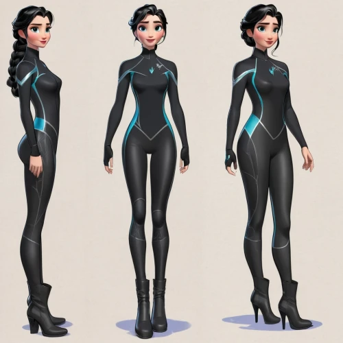 turnarounds,catsuits,wetsuit,vector girl,catsuit,suyin,wetsuits,3d model,xeelee,concept art,gradient mesh,soejima,character animation,bodysuits,female swimmer,johanna,jadzia,sprint woman,atala,ssx,Unique,Design,Character Design