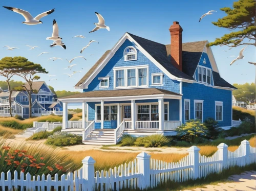 houses clipart,seaside country,house painting,summer cottage,white picket fence,fisherman's house,seaside resort,weatherboard,home landscape,nantucket,dreamhouse,house by the water,beach house,house of the sea,cottage,house painter,guesthouses,beach hut,dunes house,house insurance,Illustration,Black and White,Black and White 10