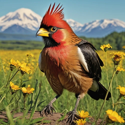 red headed finch,crimson finch,red-browed finch,male finch,grosbeaks,nature bird,red cardinal,beautiful bird,northern cardinal,european finch,red finch,colorful birds,asian bird,red avadavat,meadow bird,flower and bird illustration,bird flower,red bird,exotic bird,spring bird,Photography,General,Realistic