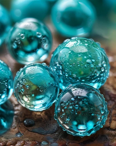 glass marbles,dewdrops,waterdrops,dew droplets,water drops,rainbeads,frozen dew drops,glass balls,dew drops,water pearls,semiprecious,droplets,droplets of water,water droplets,blue spheres,hydrophobicity,gemstones,apatite,hydrophobic,superhydrophobic,Photography,General,Commercial
