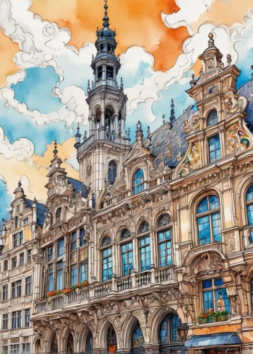 bruxelles,grand place,antwerpen,brussels belgium,brussels,anvers,antwerp,bruselas,brussel,belgium,dresden,lille,belgica,benelux,rathaus,belgique,coruna,leuven,arras,grand hotel europe,Illustration,Black and White,Black and White 05