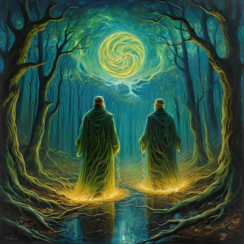 the mystical path,monks,druids,shamanism,mirror of souls,spiritualists,druidry,mantra om,neopagan,mysticism,mediumship,monastics,shamanic,enlightenment,gnosticism,shamanistic,invocations,metaphysicians,oneness,energies,Illustration,Realistic Fantasy,Realistic Fantasy 32