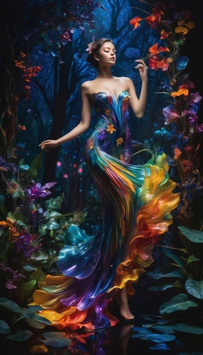 fairy peacock,fantasy picture,mermaid background,sirena,water nymph,underwater background,fantasy art,world digital painting,fairie,colorful water,fantasia,fallen colorful,mermaid vectors,fantasy portrait,girl in a long dress,faerie,fathom,colorful background,peacock,aurora butterfly,Photography,Artistic Photography,Artistic Photography 02